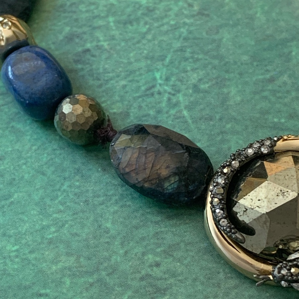 Alexis Bittar New Vanitas Coiled Snake Labradorite Beaded Statement Necklace - Picture 11 of 15